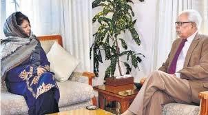 Mehbooba Mufti meets Governor